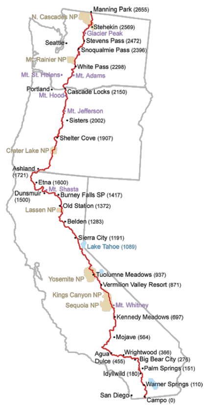 PCT Overview Map